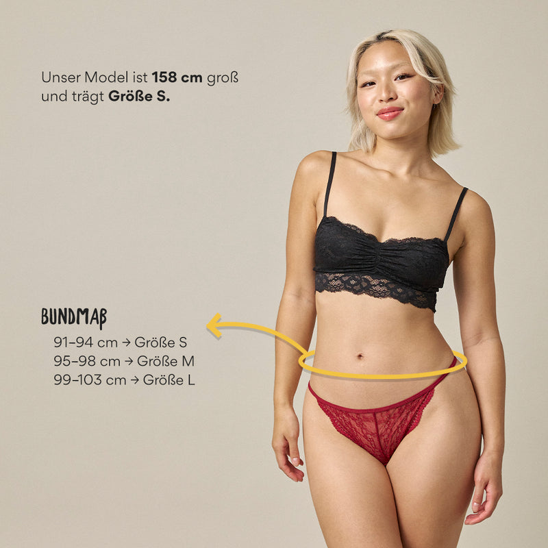 String en dentelle | Noir