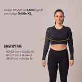 Geripptes Sportshirt langarm Damen - Oberteile - Passform