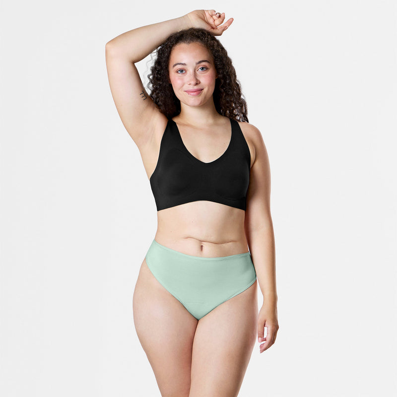 SNOCKS x femtis Period Tanga - SINA Highwaist - Salbei