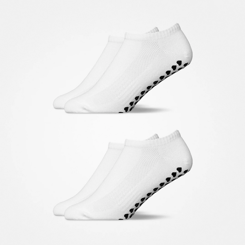 {"alt": "Pilates Socken knöchellang - Socken - Weiß", "quantity":"2"}