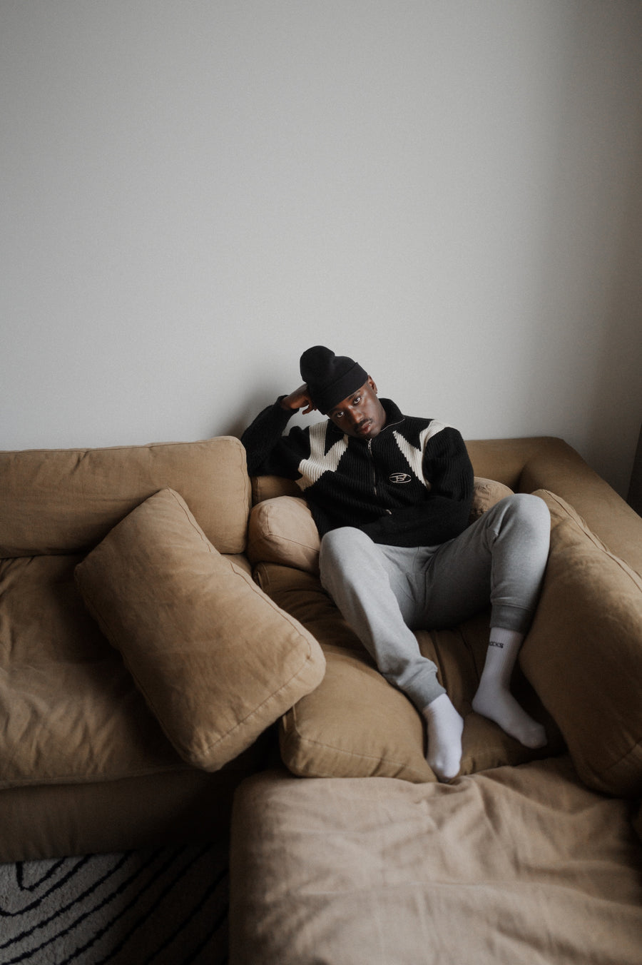 Sweatpants & chaussettes de sport hautes à rayures