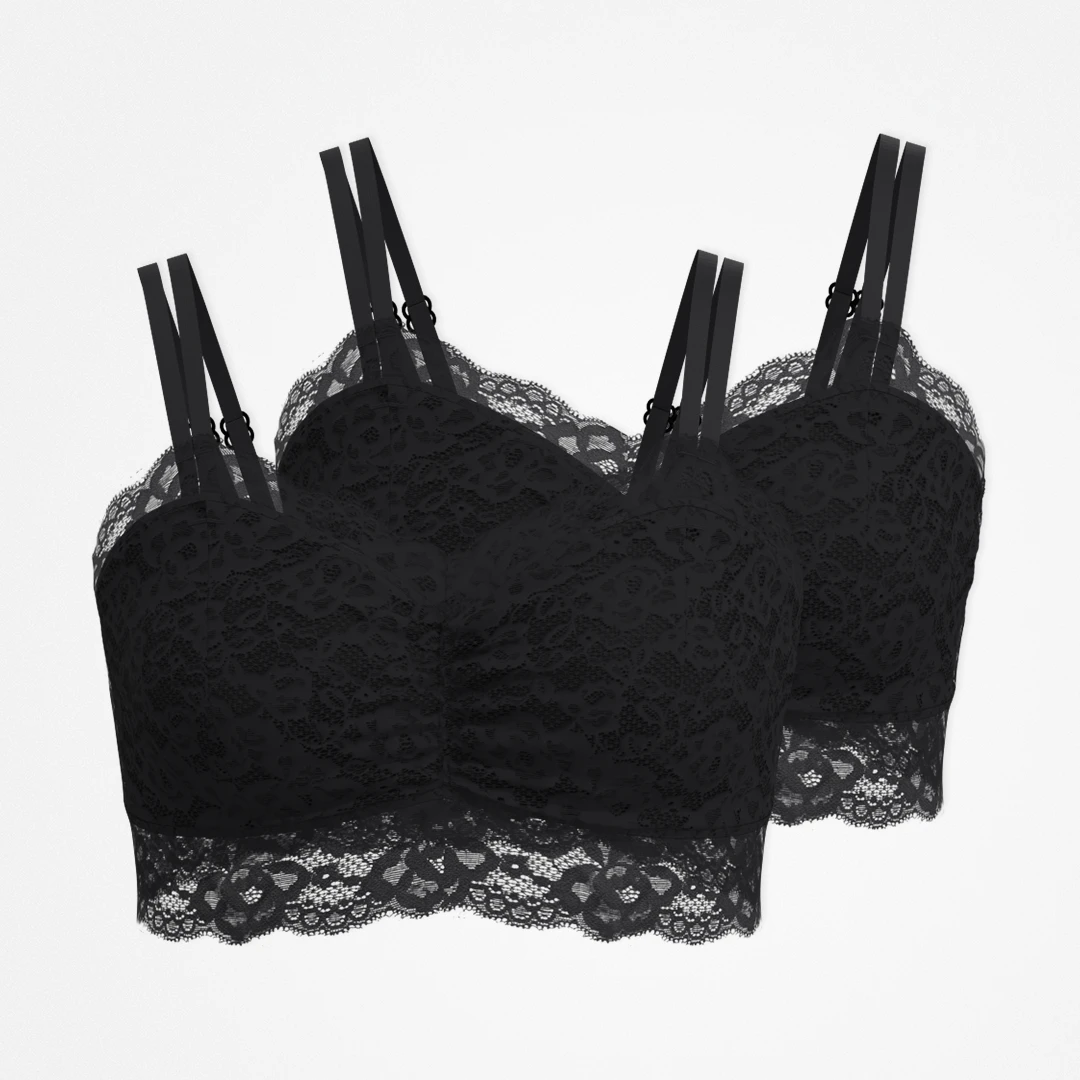 {"alt": "Spitzen-BH Plus Size - Oberteile - Schwarz", "quantity":"2"}