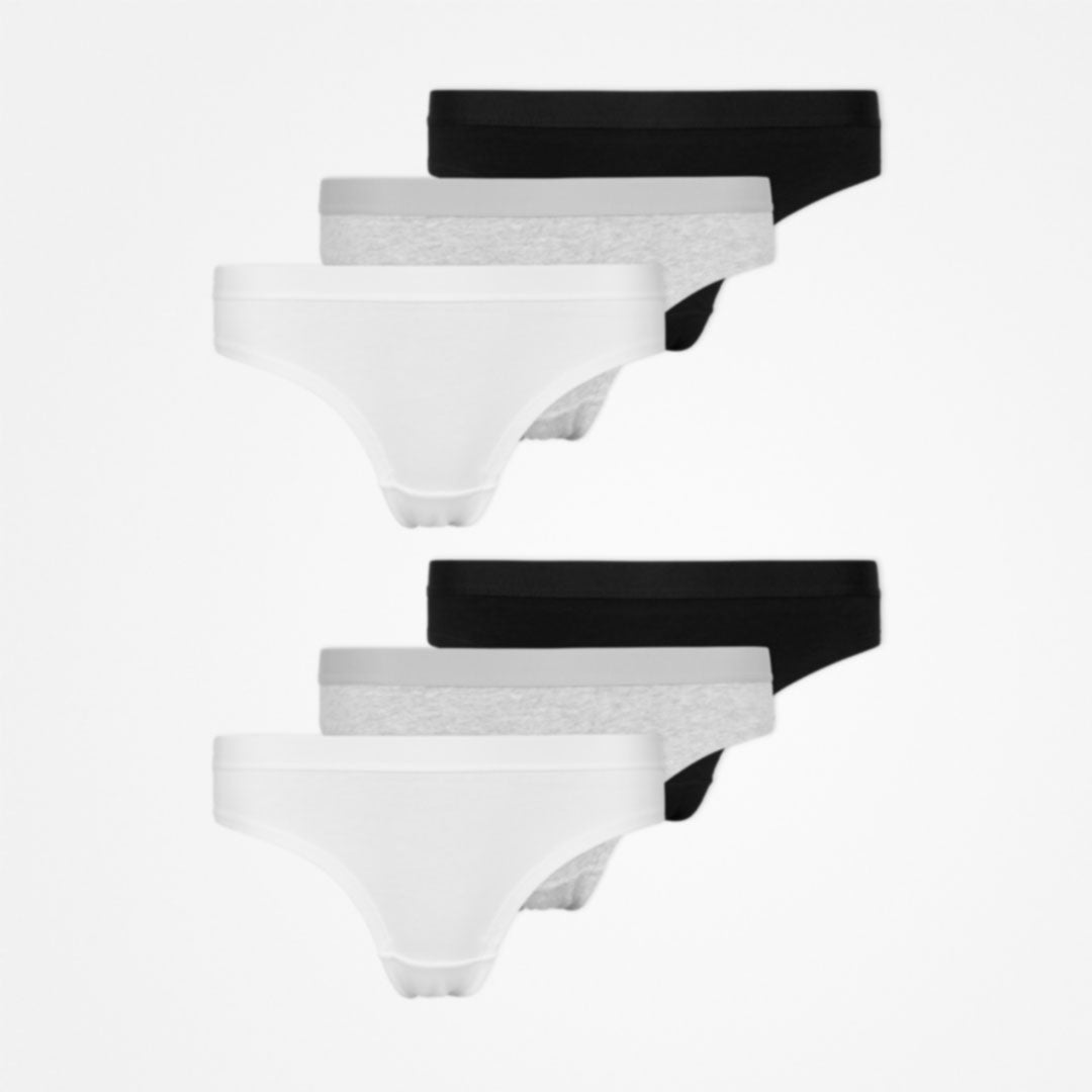 {"alt": "Brazilian Slips mit Gummibund - Unterhosen - Mix (Weiß/Hellgrau/Schwarz)", "quantity":"2"}