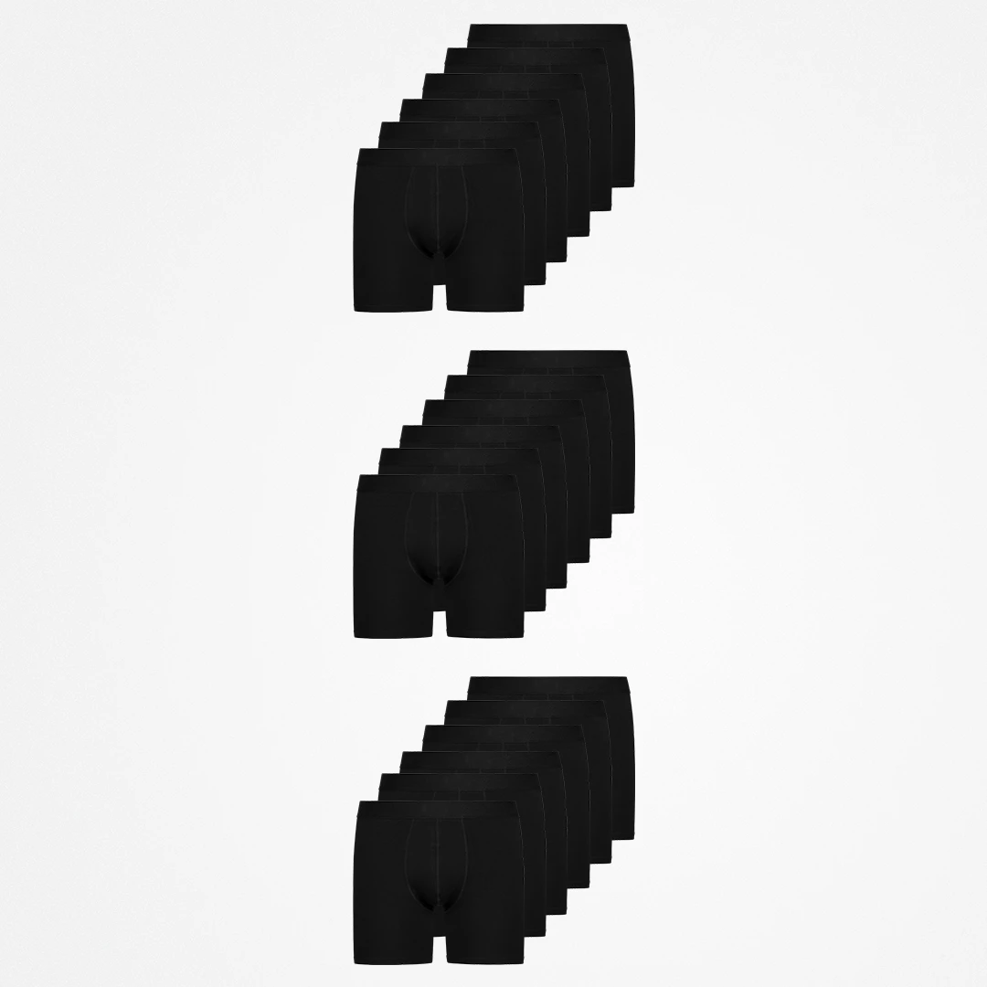 {"alt": "Lange Boxershorts ohne Logo - Unterhosen - Schwarz", "quantity":"3"}