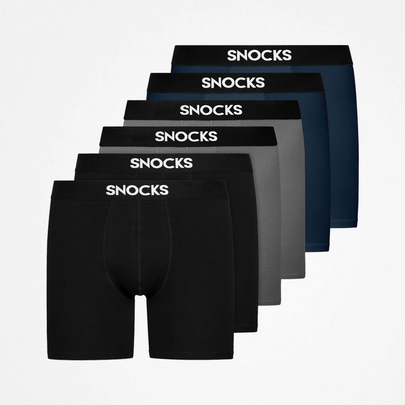 Lange Boxershorts - Unterhosen - Mix (Schwarz/Grau/Dunkelblau)