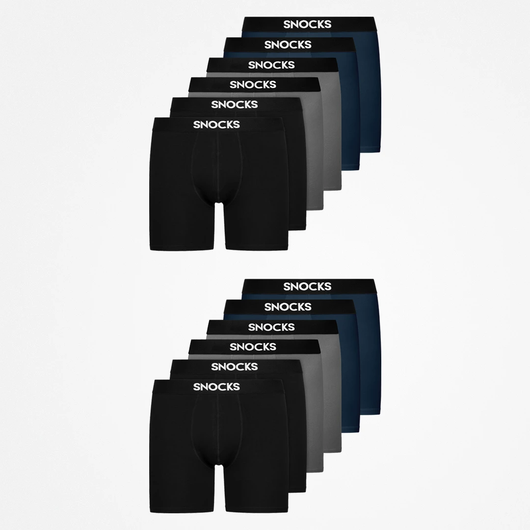 {"alt": "Lange Boxershorts - Unterhosen - Mix (Schwarz/Grau/Dunkelblau)", "quantity":"2"}