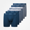Lange Boxershorts - Unterhosen - Blau (Streifen)
