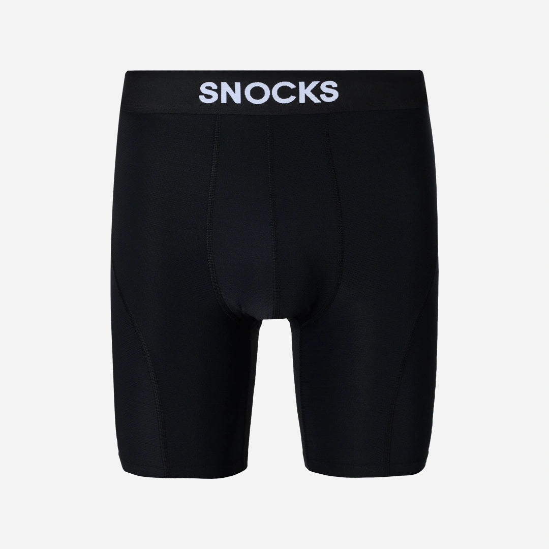 Lange Sport Boxershorts - Unterhosen - Schwarz