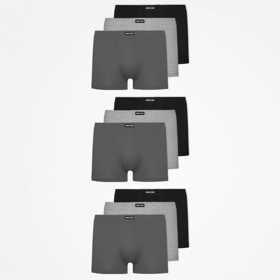 {"alt": "Retro Boxershorts - Unterhosen - Mix (Schwarz/Grau/Hellgrau)", "quantity":"3"}