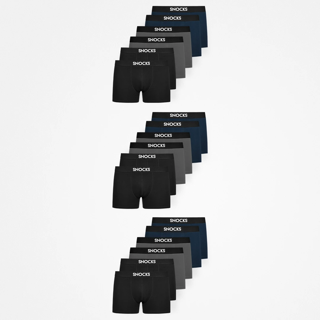 {"alt": "Boxershorts - Unterhosen - Mix (Schwarz/Grau/Blau)", "quantity":"3"}