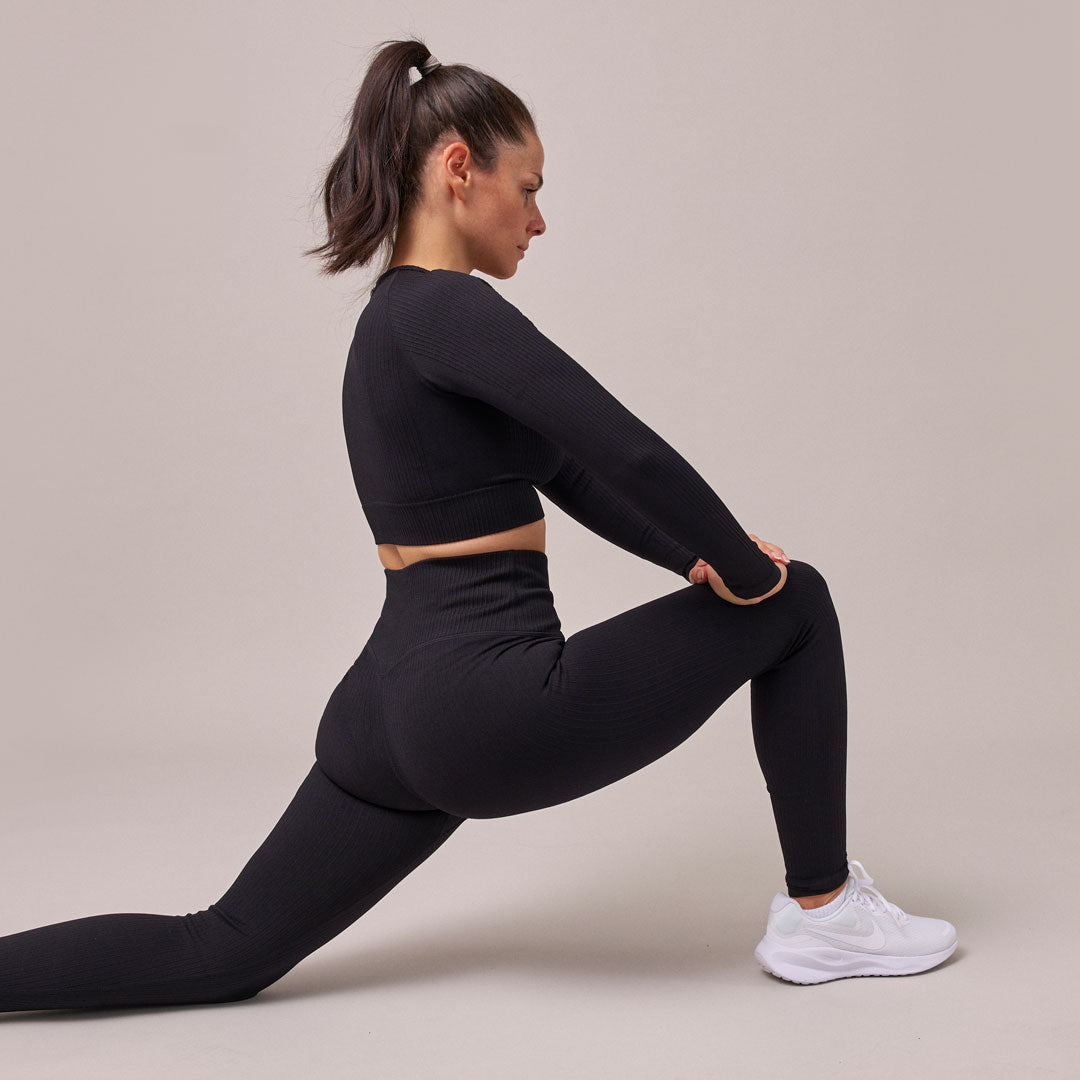 Gerippte Leggings - Hosen - Betonter Po