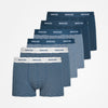 Boxershorts mit farbigem Bund - Unterhosen - Blaue Streifen