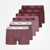 Boxershorts mit farbigem Bund - Unterhosen - Rote Streifen