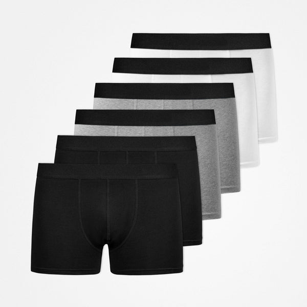Boxershorts ohne Logo - Unterhosen - Mix (Schwarz/Weiß/Grau)