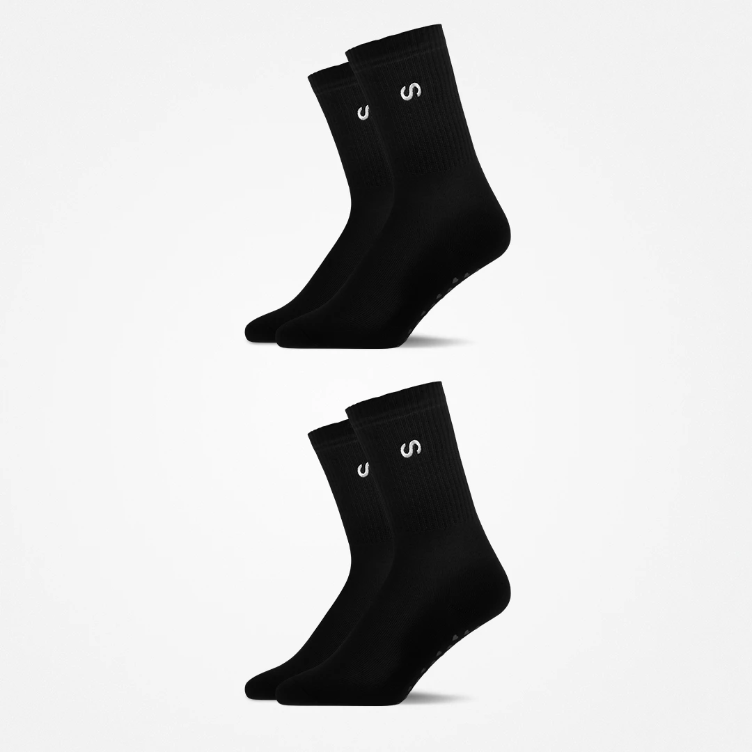{"alt": "Pilates Socken - Socken - Schwarz (Logo)", "quantity":"2"}