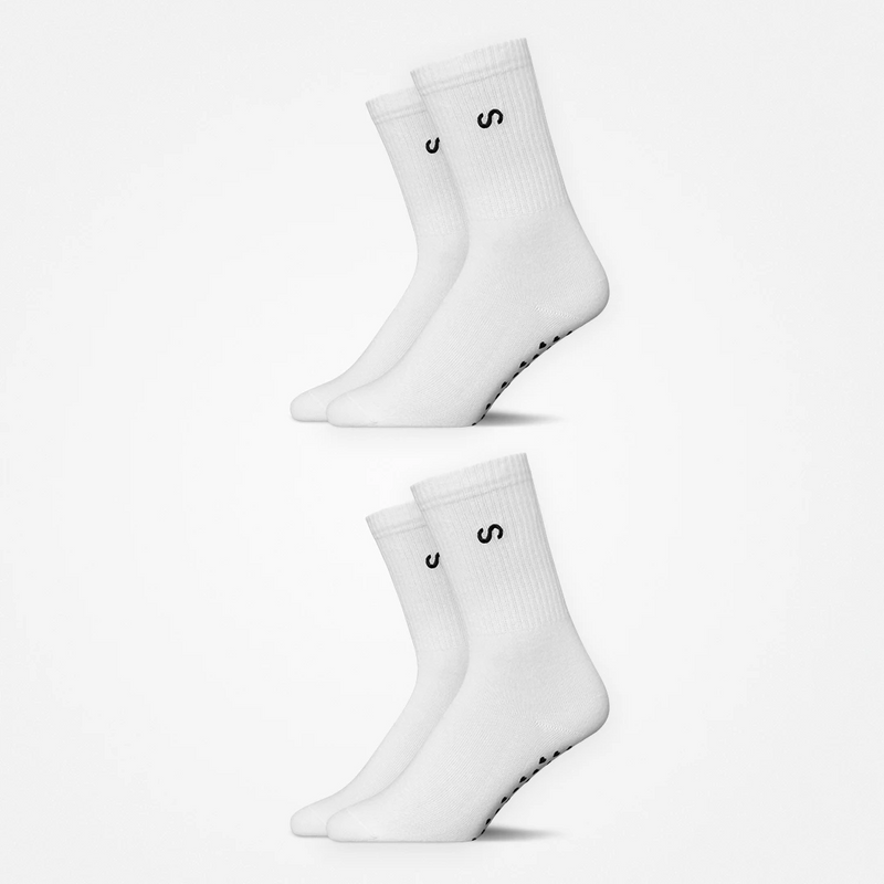 {"alt": "Pilates Socken - Socken - Weiß (Logo)", "quantity":"2"}