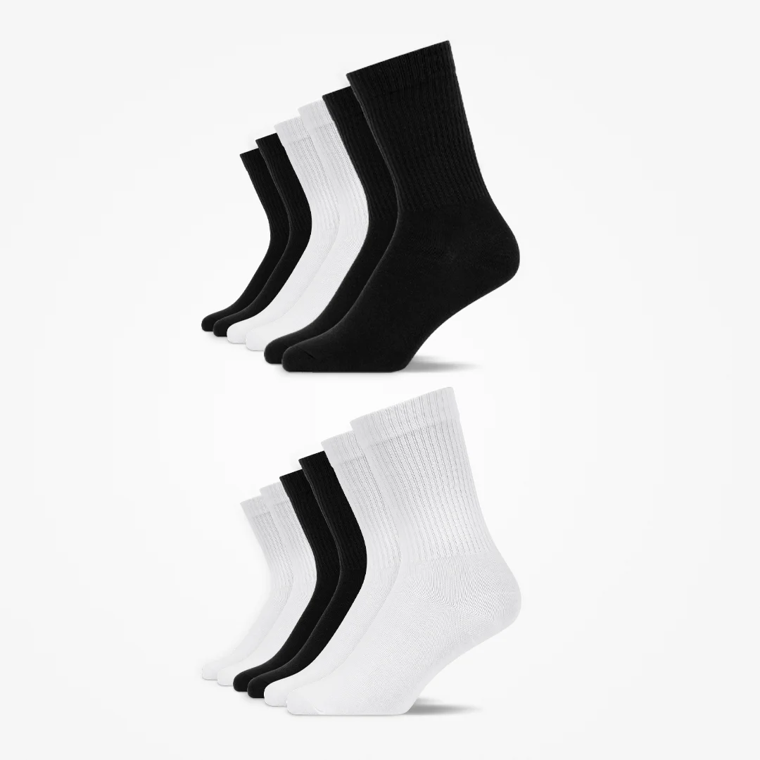 {"alt": "Tennissocken - Socken - Schwarz-Weiß", "quantity":"3"}