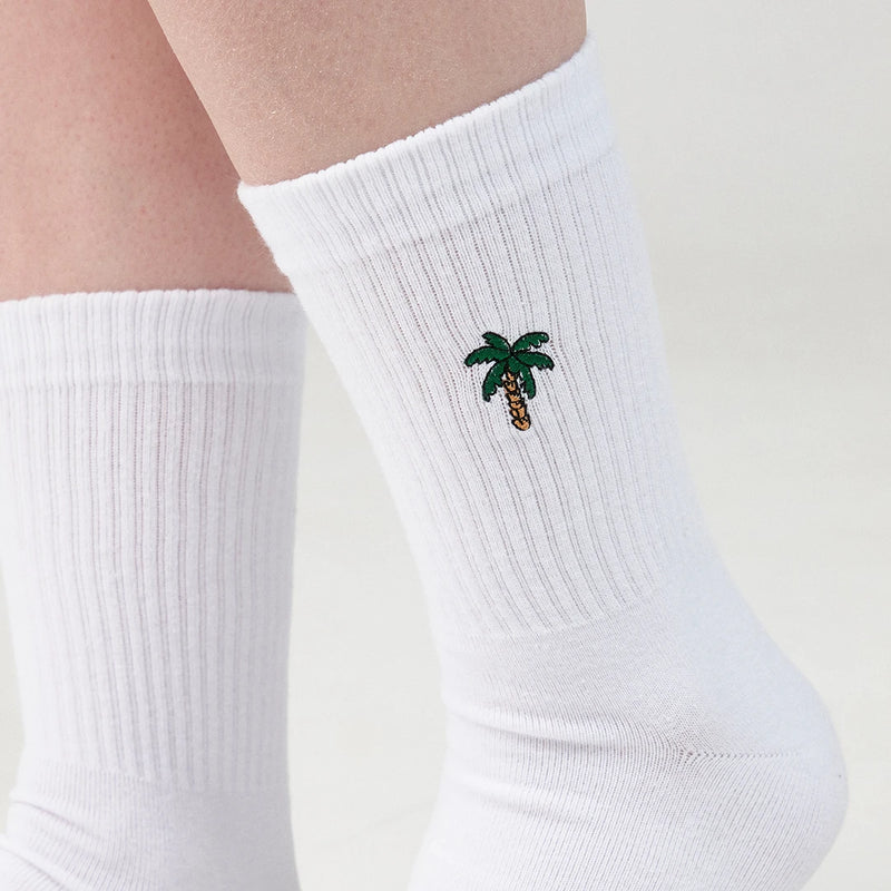 Tennissocken - Socken - Palmen Stickerei