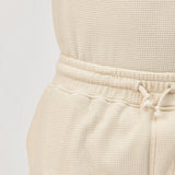 Schlafanzug Unterteil Waffle Herren kurz - Hosen - Flexibler Bund