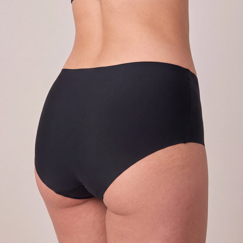 Microfiber High Waist Seamless Hipster | Schwarz