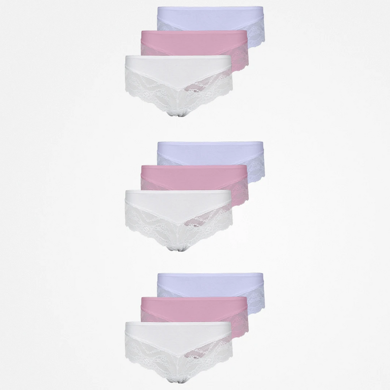 {"alt": "Hipster Panties mit Spitze - Unterhosen - Mix (Weiß/Rosa/Lila)", "quantity":"3"}