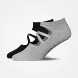 Pilates Socken mit Riemchen - Socken - Mix (Schwarz/Grau)