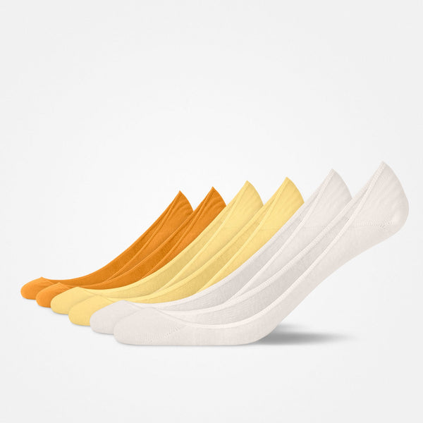 Low Cut Füßlinge - Socken - Mix (Orange/Gelb/Creme)