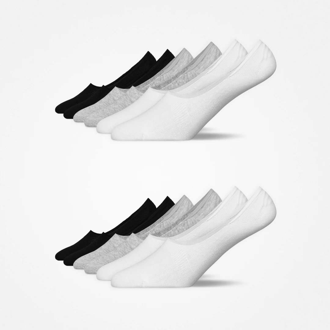 {"alt": "Mid Cut Füßlinge - Socken - Mix (Schwarz/Weiß/Grau)", "quantity":"2"}