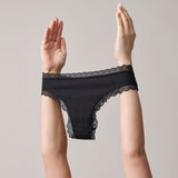 Tangas mit Spitze - Unterhosen - Zwickel aus 100% Baumwolle