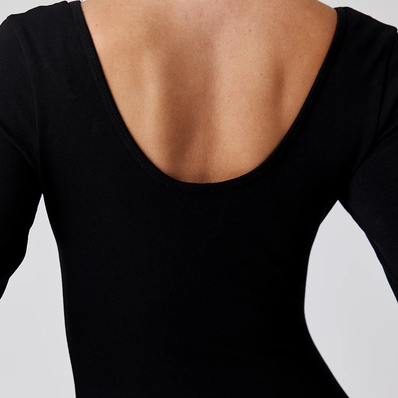 Body Langarm Damen - Oberteile - Verführerischer Rückenausschnitt