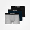 Modal Boxershorts - Unterhosen - Mix (Schwarz/Grau/Blau)