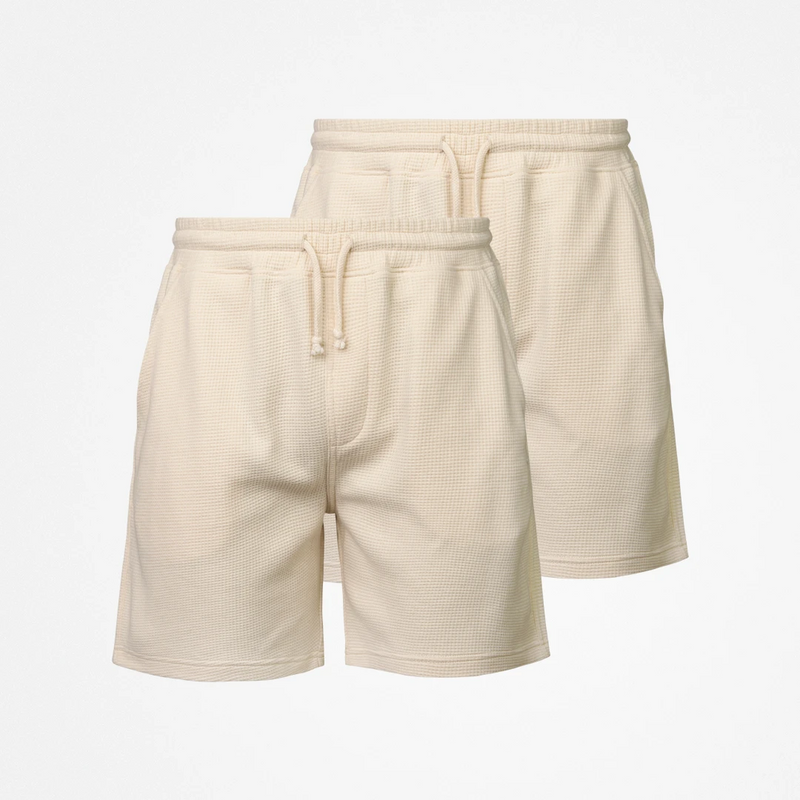 {"alt": "Schlafanzug Unterteil Waffle Herren kurz - Hosen - Beige", "quantity":"2"}