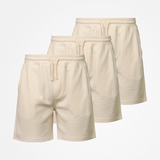 {"alt": "Schlafanzug Unterteil Waffle Herren kurz - Hosen - Beige", "quantity":"3"}