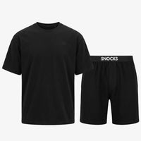 Schlafanzug Set Herren kurz - Kleidung - Schwarz