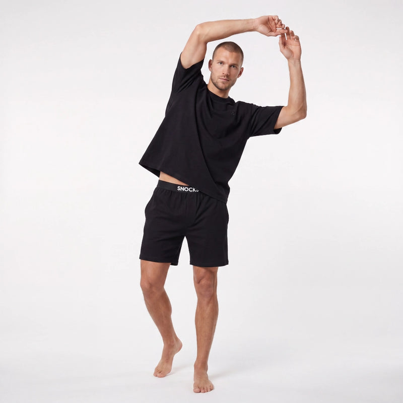 Men's Short Pajama Set | Black