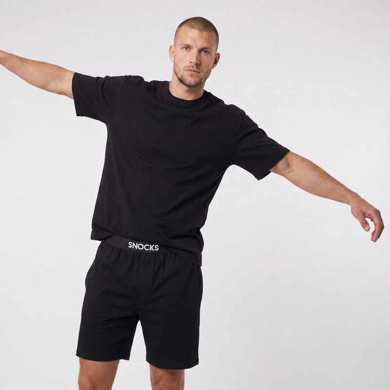 Men's Short Pajama Set | Black