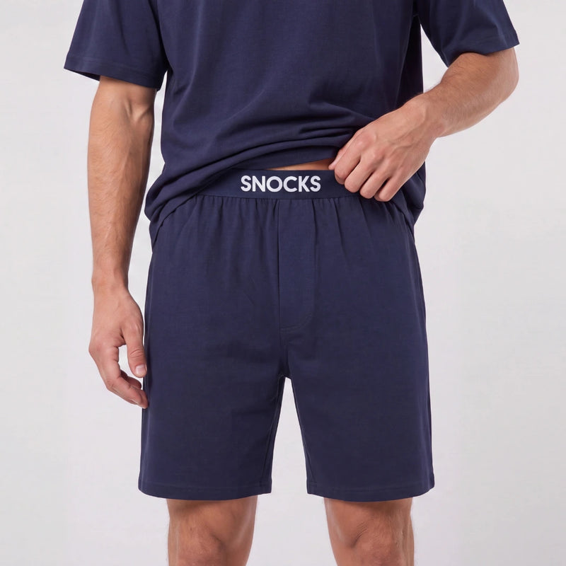 Set pigiama uomo corto | Blu scuro
