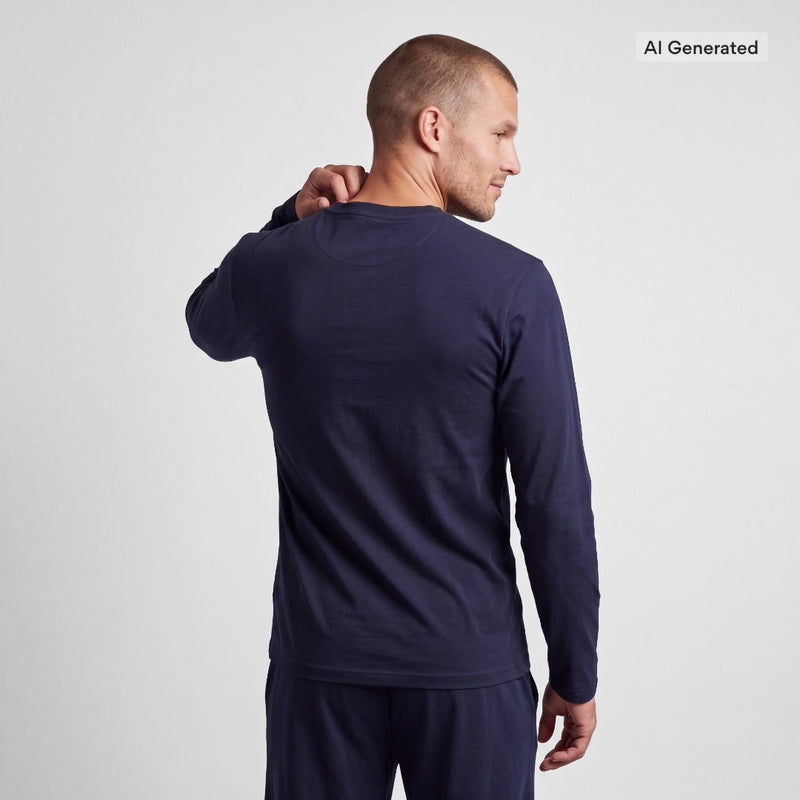 Schlafanzug Set Herren lang - Kleidung -