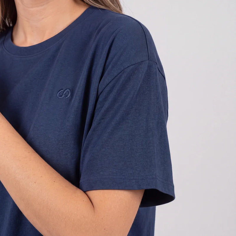 Schlafanzug Set Damen kurz | Dunkelblau