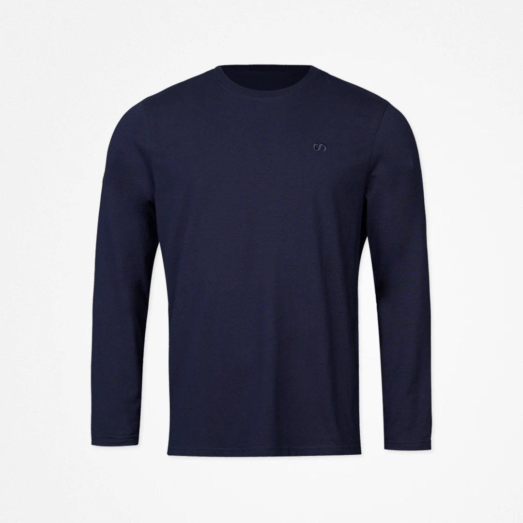 Schlafanzug Oberteil Herren langarm - Oberteile - Dunkelblau