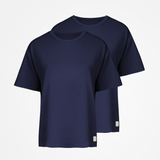 {"alt": "Schlafanzug Oberteil Damen kurzarm - Oberteile - Dunkelblau", "quantity":"2"}