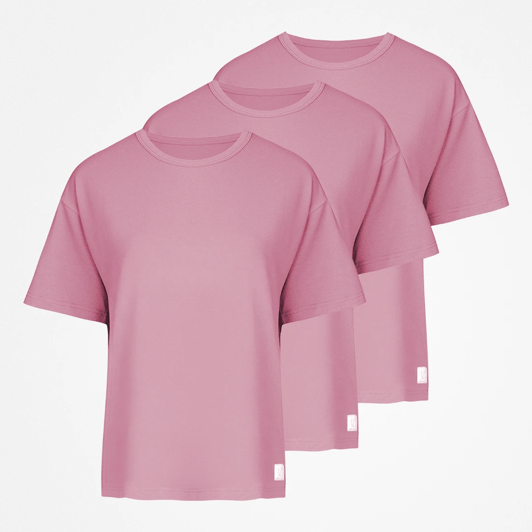 {"alt": "Schlafanzug Oberteil Damen kurzarm - Oberteile - Dusky Mauve", "quantity":"3"}