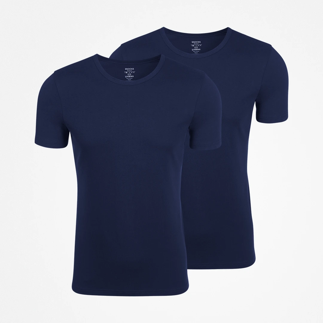 Unterhemd Rundhals extra lang - Oberteile - Dunkelblau