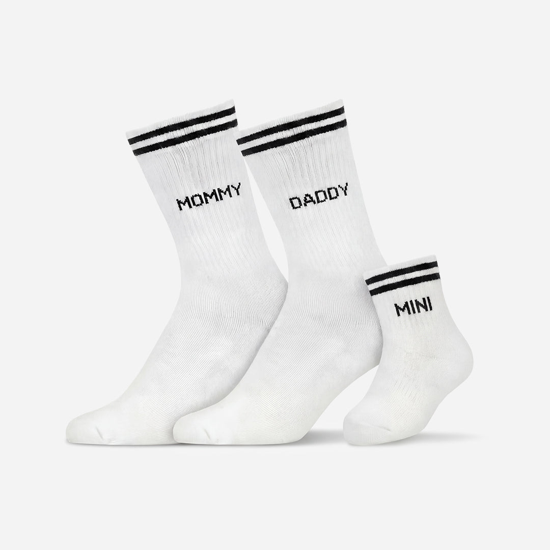 Familiensocken „Mommy, Daddy, Mini“ - Socken - Weiß