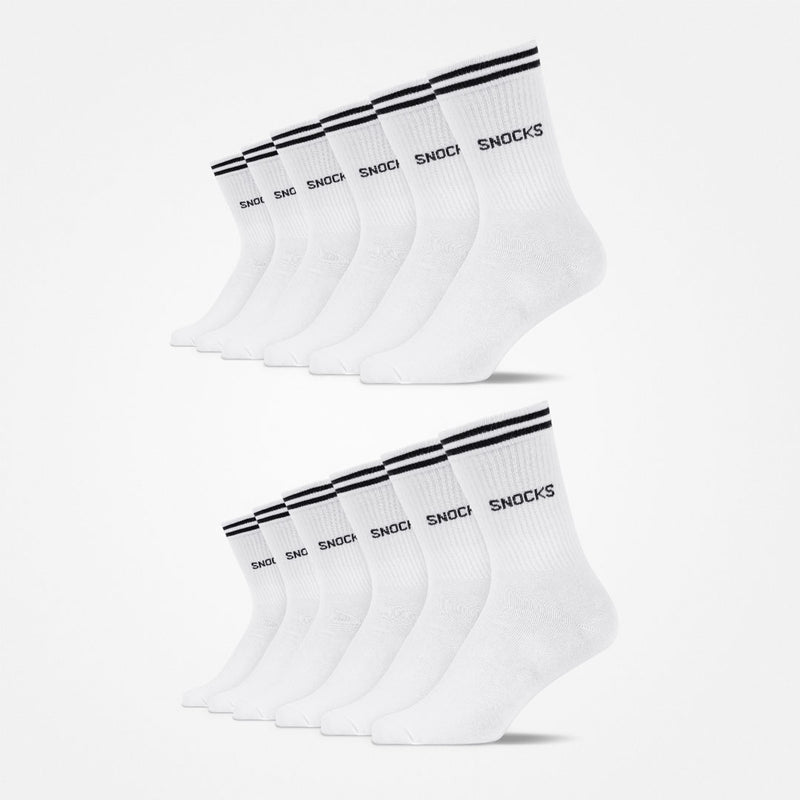 {"alt": "Calzini sportivi alti con righe - Calzini - Bianco", "quantity":"3"}