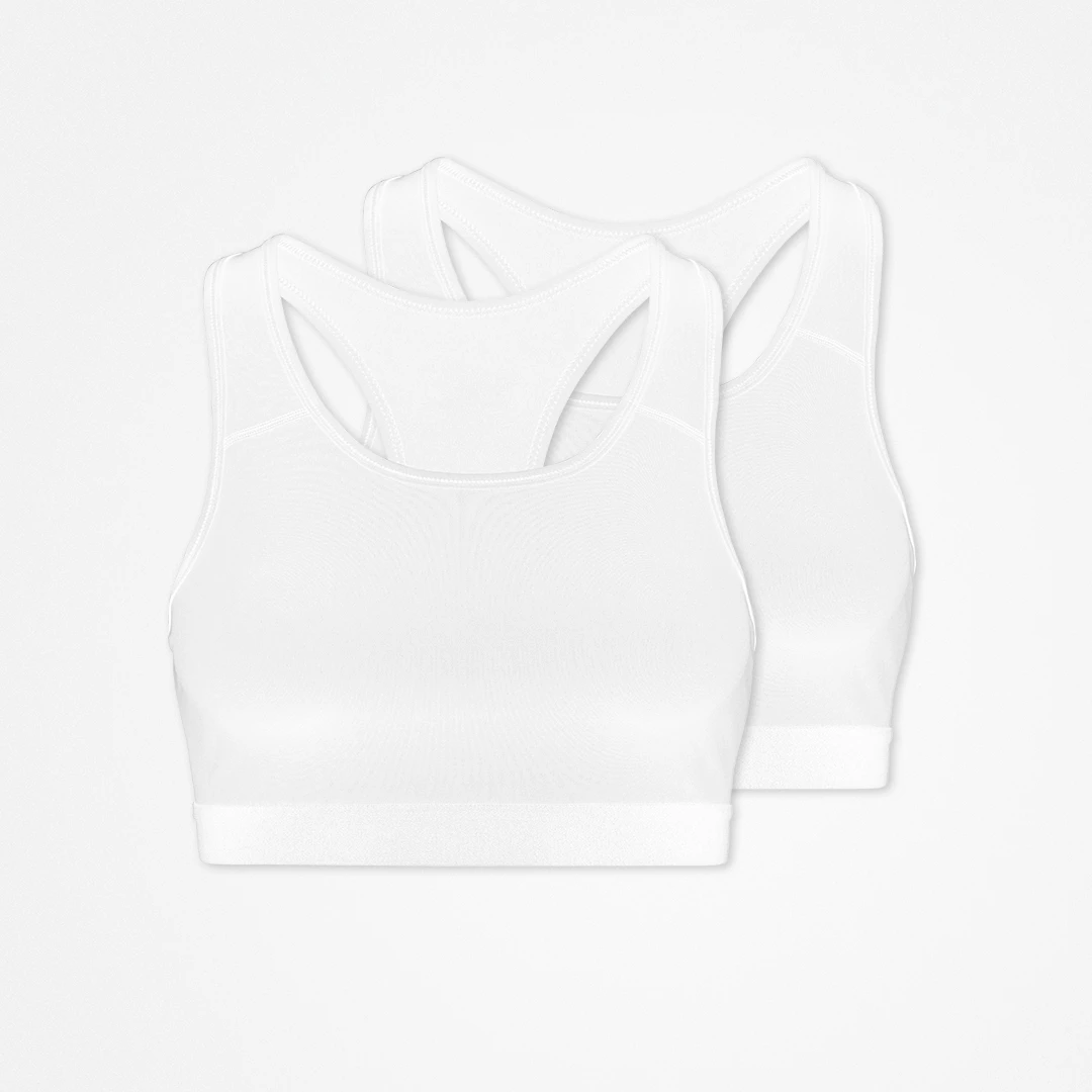 {"alt": "Sport-BH - Oberteile - Weiß", "quantity":"2"}