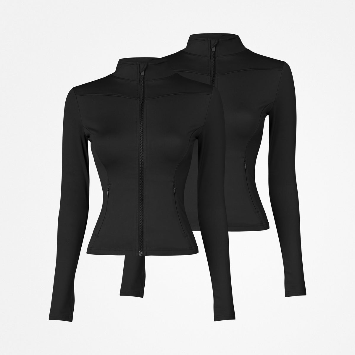 {"alt": "Sportjacke Damen mit Reißverschluss - Jacken - Schwarz", "quantity":"2"}