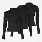 {"alt": "Sportjacke Damen mit Reißverschluss - Jacken - Schwarz", "quantity":"3"}