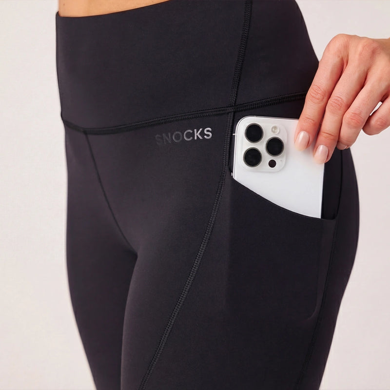 Premium High Waist Leggings mit Taschen - Hosen -