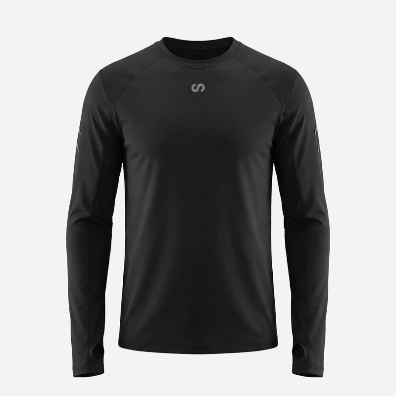 Laufshirt langarm Herren - Oberteile - Schwarz